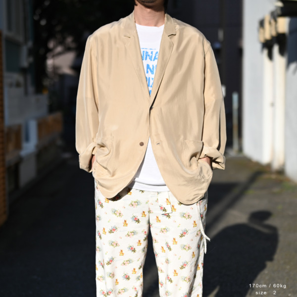 URU /// STAND COLLAR JACKET Beige 03