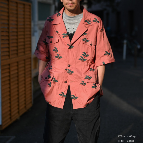 Sasquatchfabrix. /// HIIRAGI EMBROIDERY SAFARI SHIRTS Pink 06