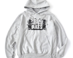 STRAY RATS /// RAT STAR HOODED SWEAT SHIRTS Black