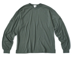 tone /// Air wool long sleeve shirts D.Navy