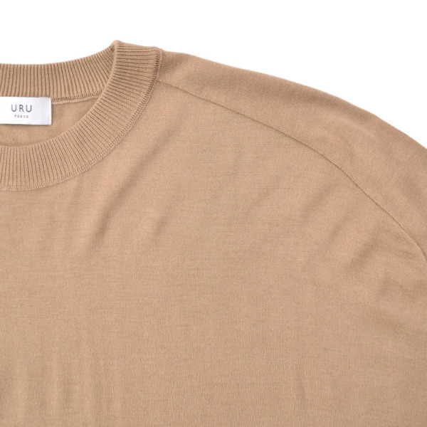 URU /// CREW NECK L/S KNIT Beige 06