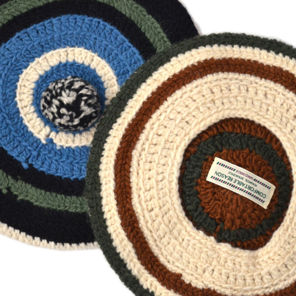 COMFORTABLE REASON /// Stripe Tam O’Shanter Hat 01