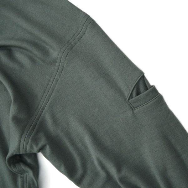 tone /// Air wool long sleeve shirts Sage Green 01