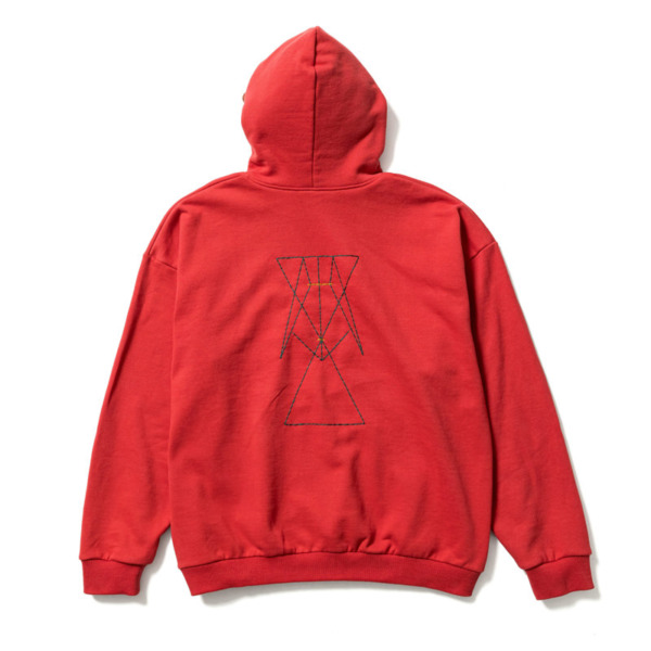 Sasquatchfabrix. /// TALISMAN HALF ZIP SWEAT HOODIE Red 01