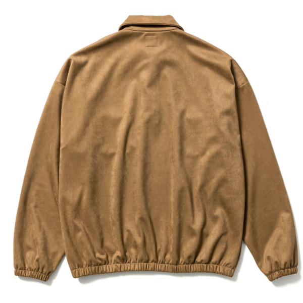 Sasquatchfabrix. /// SYNTHETIC SUEDE HALF ZIP Camel 01