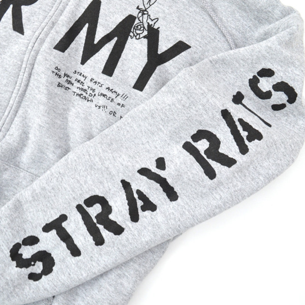 STRAY RATS /// SRMY ZIP HOODED SWEATSHIRT 02