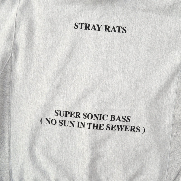 STRAY RATS /// JUNGLE HOODED SWEAT SHIRTS Grey 03