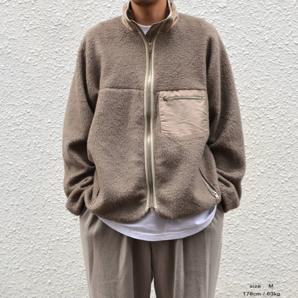 ents. /// Camel Boa Fleece Jacket Taupe 04