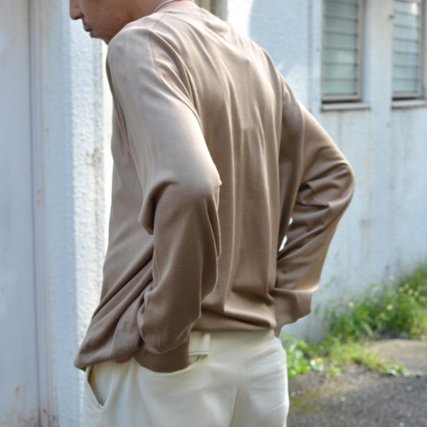 URU /// CREW NECK L/S KNIT Beige 04