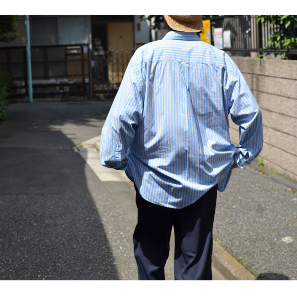 Marvine Pontiak shirt makers /// Regular Collar 3 Button SH Blue × Yellow ST 05