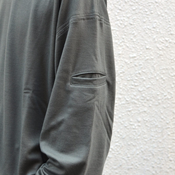 tone /// Air wool long sleeve shirts Sage Green 05