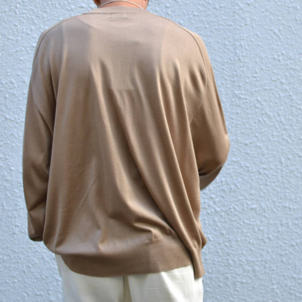 URU /// CREW NECK L/S KNIT Beige 05