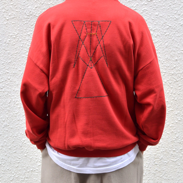 Sasquatchfabrix. /// TALISMAN HALF ZIP SWEAT HOODIE Red 06