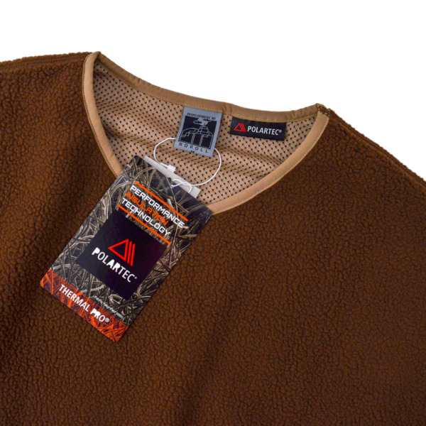 NOROLL /// FLEECE V NECK SWEATER Brown 02