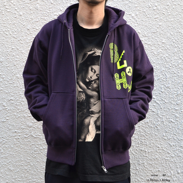 BLOHM /// PSYCHIC B ZIP HOODY Purple 04