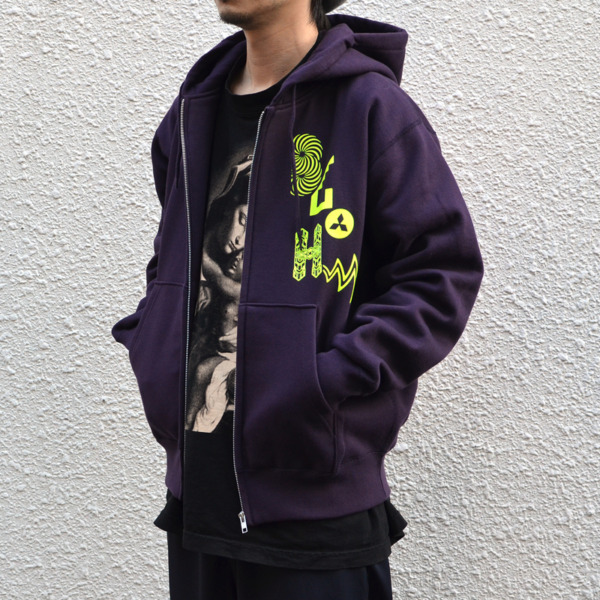 BLOHM /// PSYCHIC B ZIP HOODY Purple 03