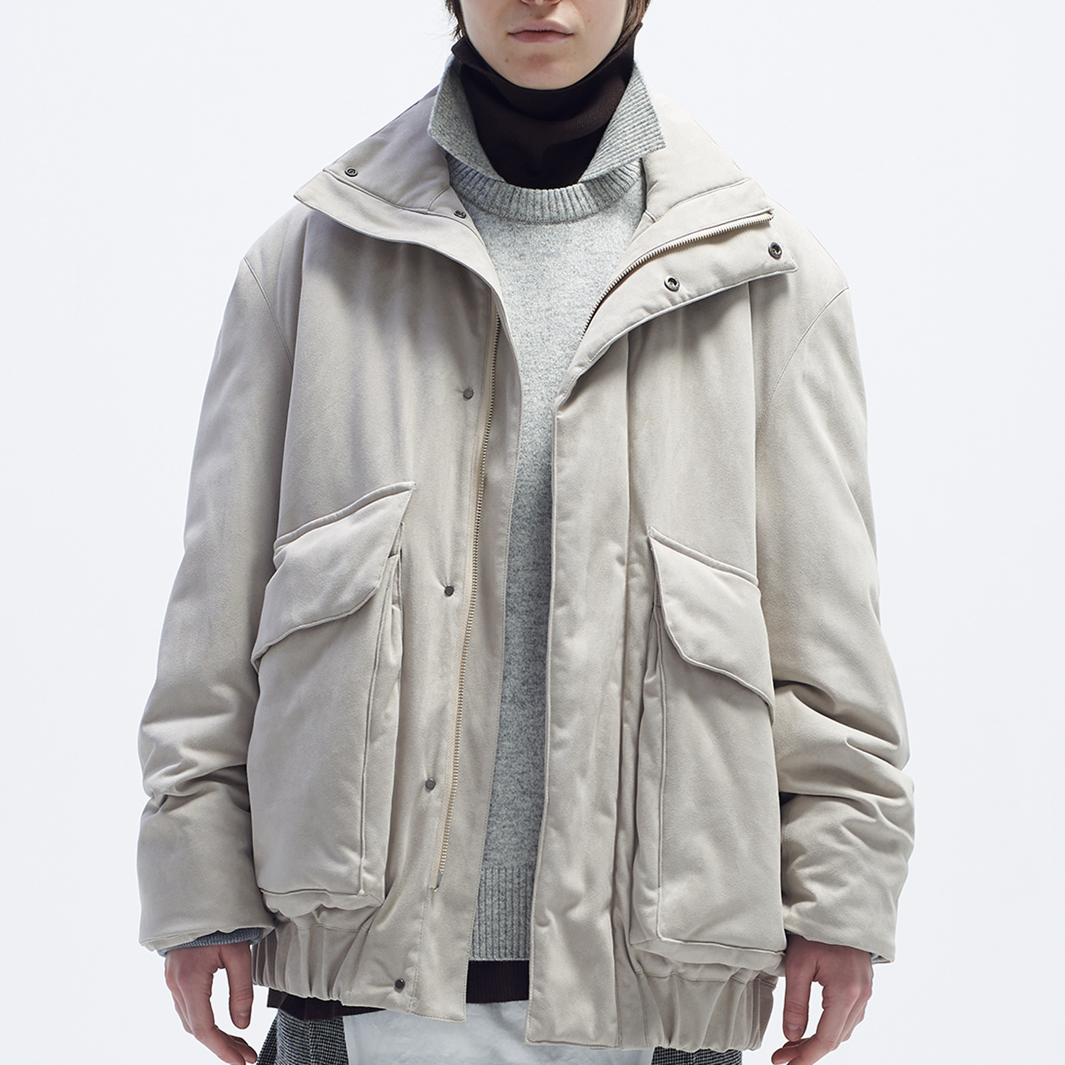 URU TOKYO / ZIP UP BLOUSON L.Gray