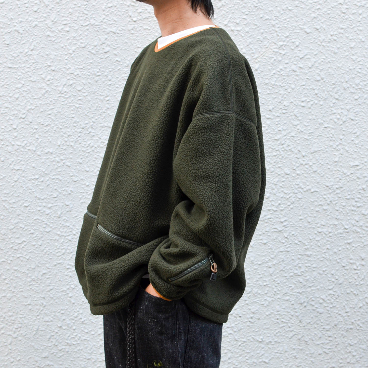 NOROLL (FLEECE V NECK SWEATER Olive) 通販 ｜ SUPPLY TOKYO online store
