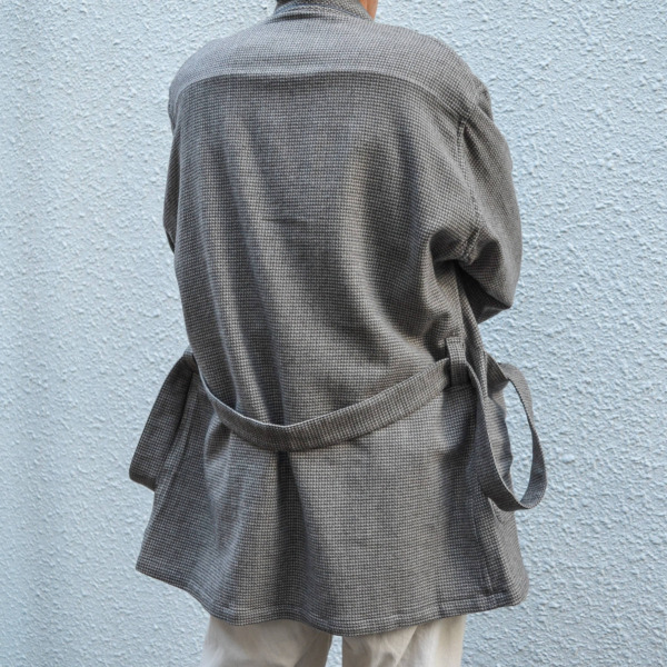 HOMELESS TAILOR /// SHORT ROBE Gray Mix 06