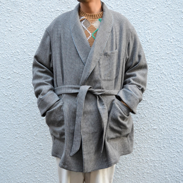 HOMELESS TAILOR /// SHORT ROBE Gray Mix 07