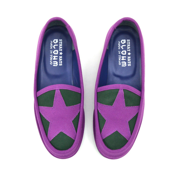 BLOHM × STRAY RATS /// STAR RAT LOAFER PURPLE/GREEN 02