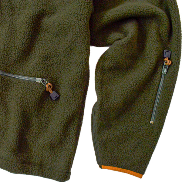 NOROLL /// FLEECE V NECK SWEATER Olive 03