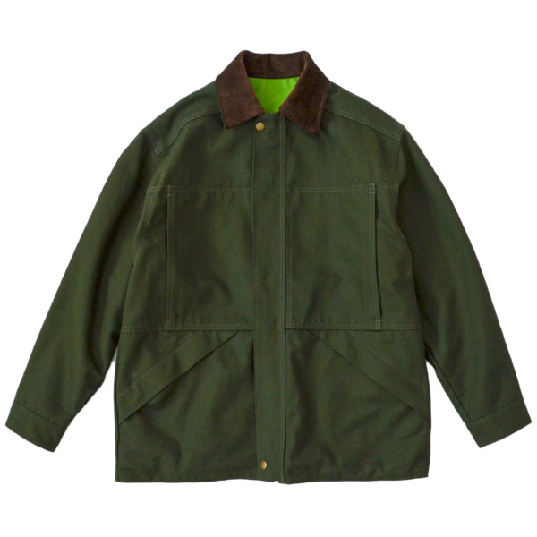 COMFORTABLE REASON /// Reversible Work Jacket Khaki / Green 01