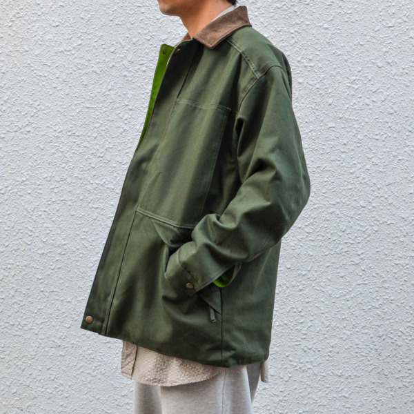 COMFORTABLE REASON /// Reversible Work Jacket Khaki / Green 010