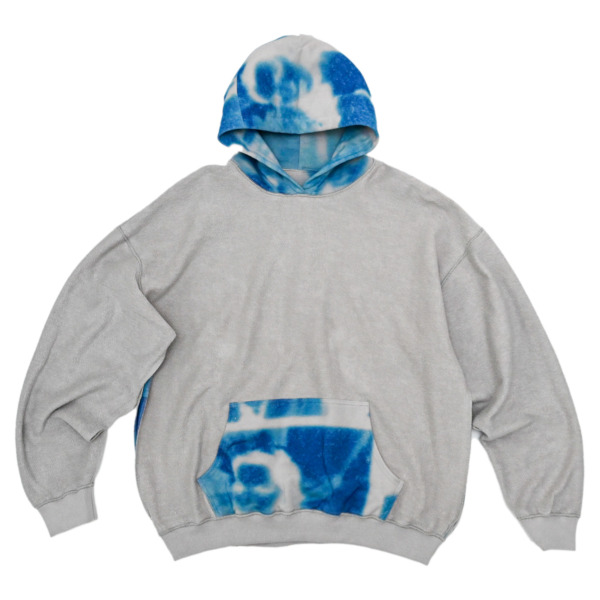 Sasquatchfabrix. /// CYANOTYPES SWEAT HOODIE Light Gray × Cyanotype 04