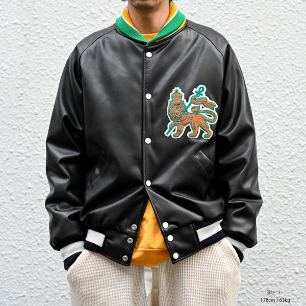 Sasquatchfabrix. /// SYNTHETIC LEATHER STADIUM JACKET 05