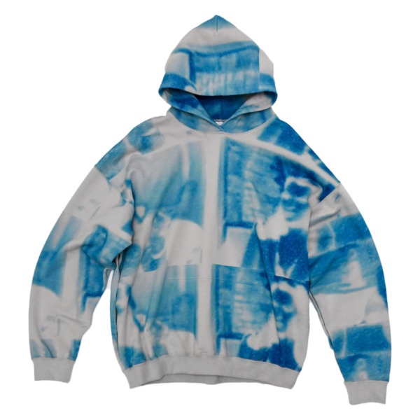 Sasquatchfabrix. /// CYANOTYPES SWEAT HOODIE Light Gray × Cyanotype 01