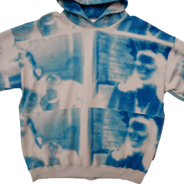 Sasquatchfabrix. /// CYANOTYPES SWEAT HOODIE Light Gray × Cyanotype 02