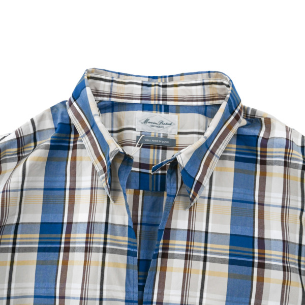 Marvine Pontiak shirt makers /// Skipper SH Blue Madras CH 02