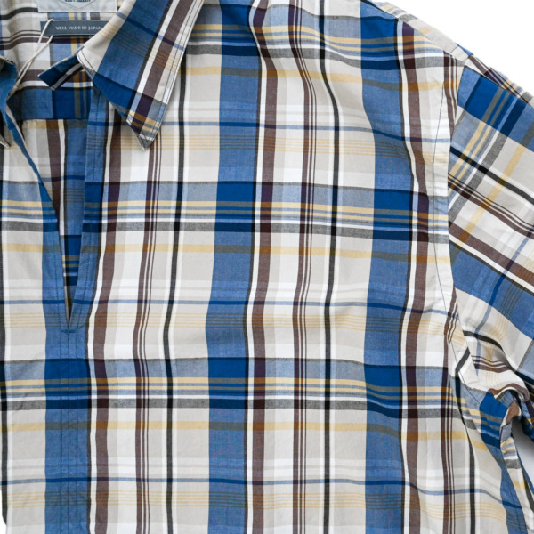 Marvine Pontiak shirt makers /// Skipper SH Blue Madras CH 03