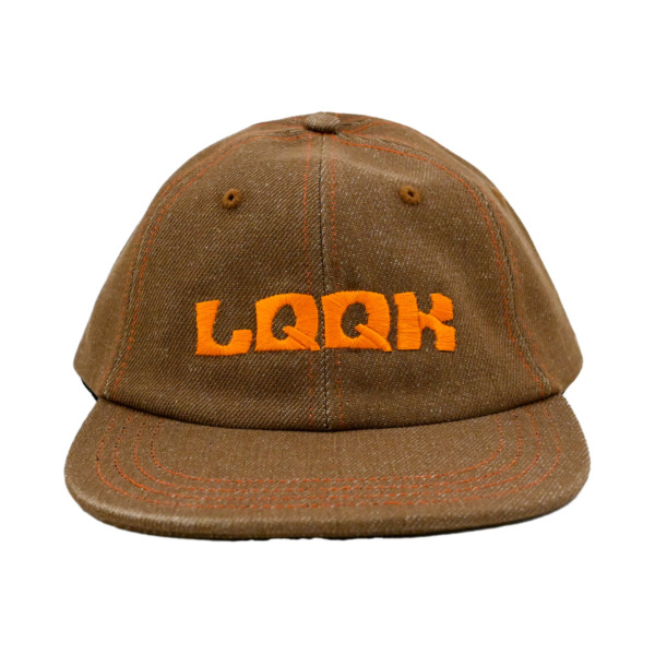 LQQK STUDIO /// BROWN DENIM LOGO HAT 01