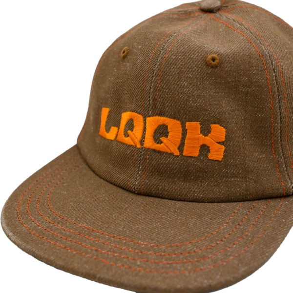 LQQK STUDIO /// BROWN DENIM LOGO HAT 02