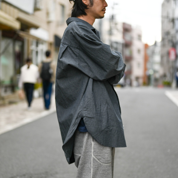 Marvine Pontiak shirt makers /// Italian Collar SH Black Chambray 07