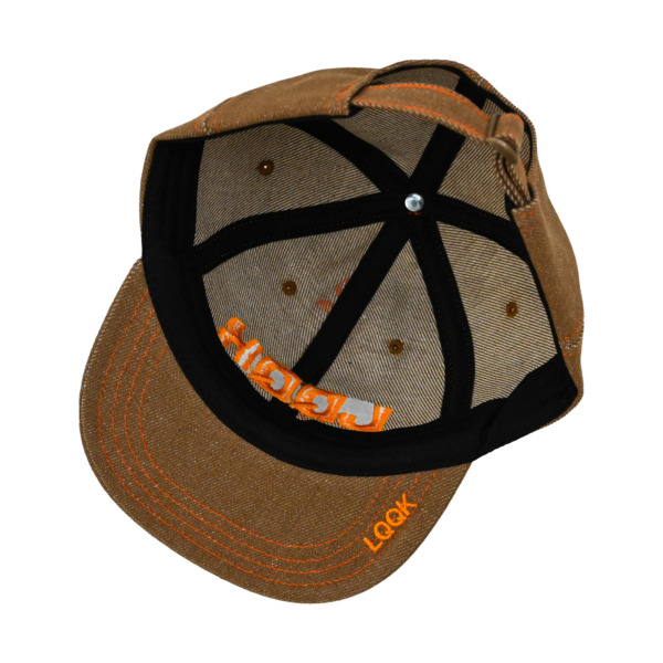 LQQK STUDIO /// BROWN DENIM LOGO HAT 04