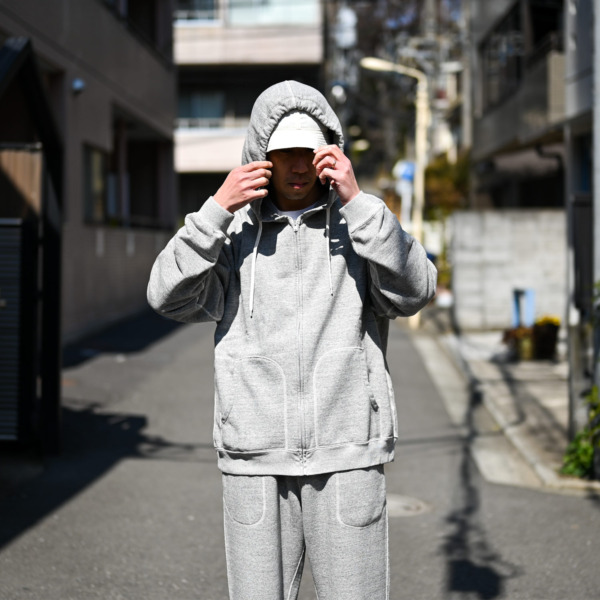 tone /// BASIC SWEAT PARKA Ash Gray 05