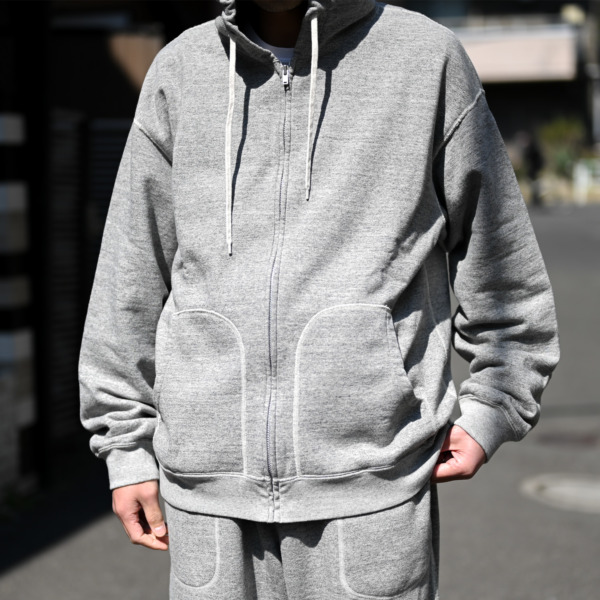 tone /// BASIC SWEAT PARKA Ash Gray 06