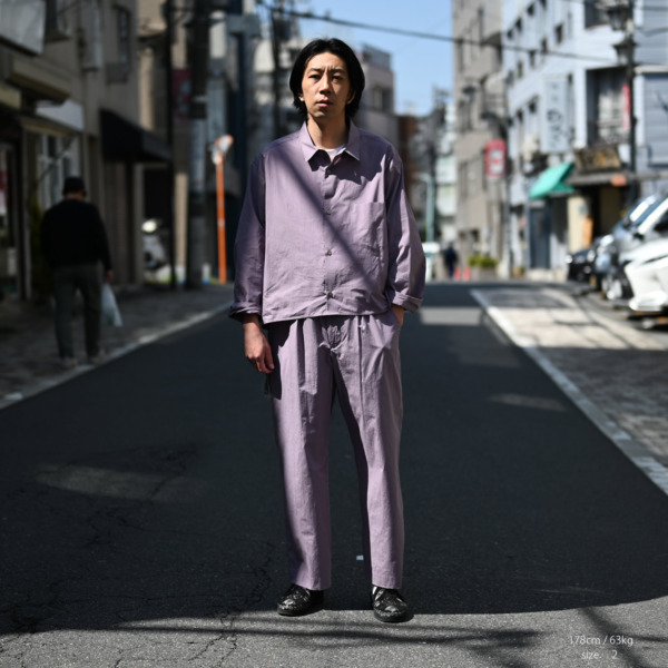 URU /// SHORT LENGTH LONG SLEEVE SHIRTS TYPE A Grape 04