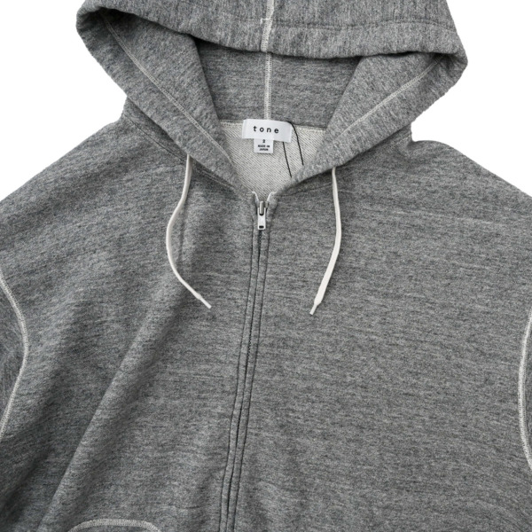 tone /// BASIC SWEAT PARKA Ash Gray 02