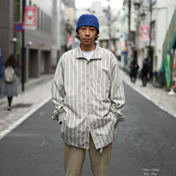 Marvine Pontiak shirt makers /// Italian Collar SH Beige ST 04