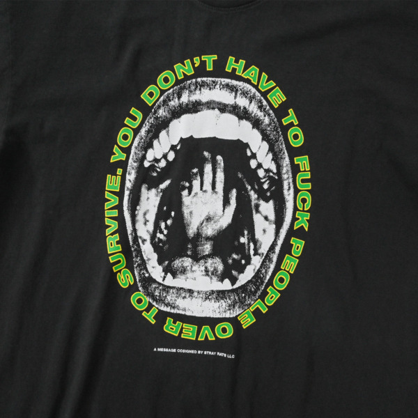 STRAY RATS /// FUCK OVER TEE Black 02