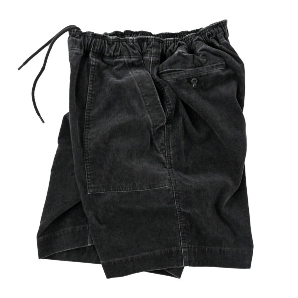 COMFORTABLE REASON /// Fade Cord Baker Shorts Black 03