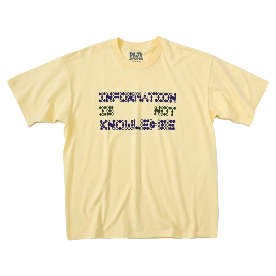 PAJA STUDIO (Inforemation is not knowledge tee Custard) 通販 | SUPPLY TOKYO online store