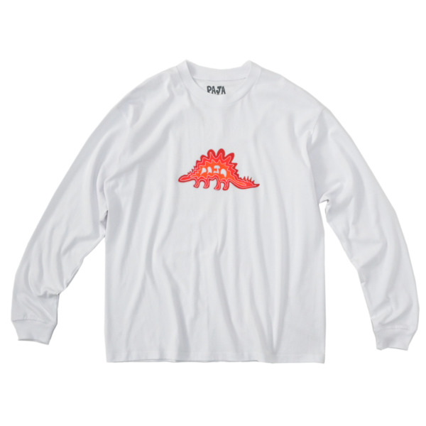 PAJA STUDIO /// Stegosaurus L/S tee White 01