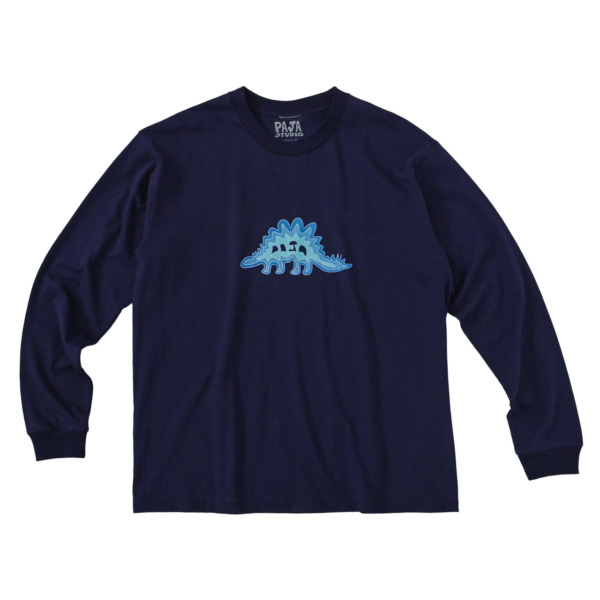 PAJA STUDIO /// Stegosaurus L/S tee Navy 01