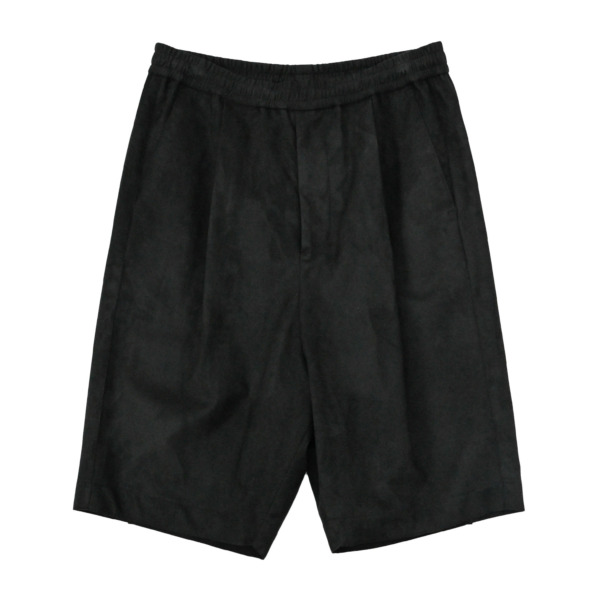 Sasquatchfabrix. /// SYNTHETIC SUEDE SHORTS Black 01