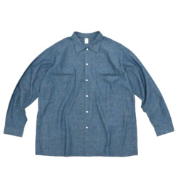 our /// Chambray Shirts L/Blue
